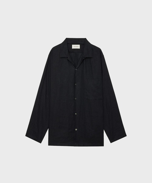 MARKAWARE/マーカウェア】COMFORT FIT OPEN COLLAR SHIRT/ヘンプ細布