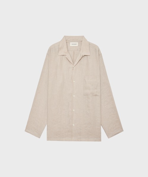 MARKAWARE/マーカウェア】COMFORT FIT OPEN COLLAR SHIRT/ヘンプ細布