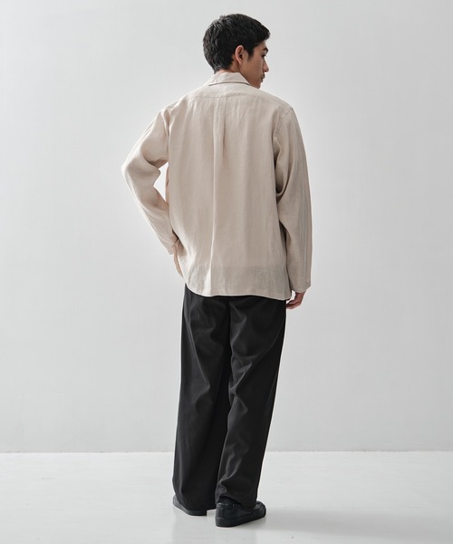MARKAWARE/マーカウェア】COMFORT FIT OPEN COLLAR SHIRT/ヘンプ細布