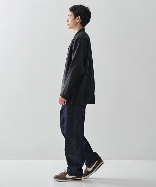 MARKAWARE/マーカウェア】COMFORT FIT OPEN COLLAR SHIRT/ヘンプ細布