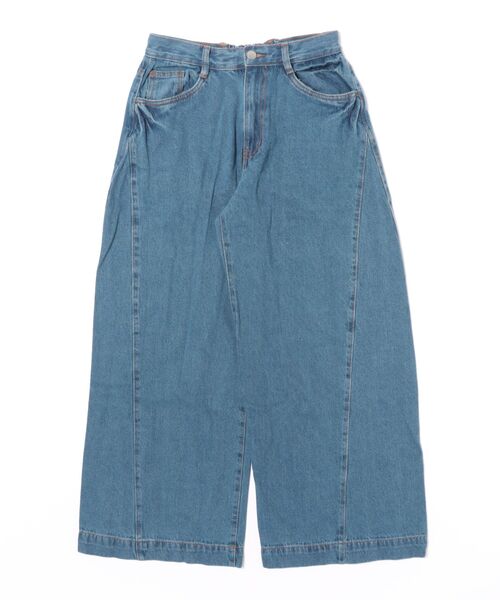 LARU（ラルー）の「ミドルウエスト ルーズワイドパンツ（デニムパンツ・レディース・ブルー/ブルー系その他/ネイビー/ライトブルー/グレー系その他・M/L）」の13枚目の写真