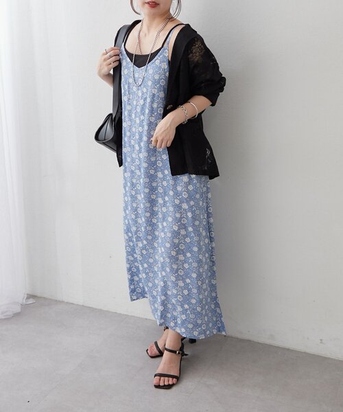 Another Branch olive des olive（アナザーブランチオリーブデオリーブ）の「【India series】アソート柄キャミワンピ（ワンピース・レディース・グレー/ブラック/グリーン/ネイビー/マスタード・FREE）」の13枚目の写真