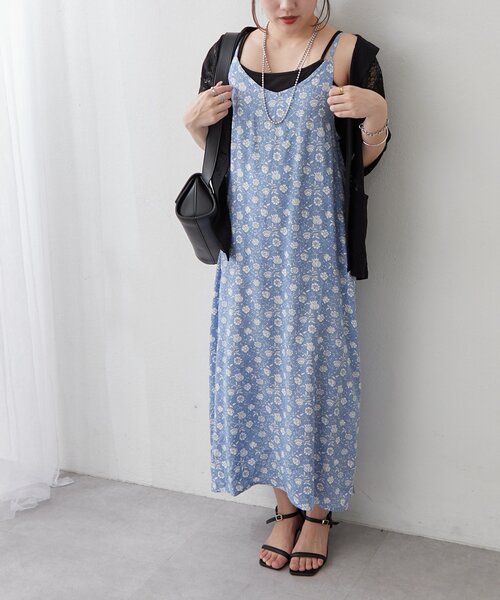 Another Branch olive des olive（アナザーブランチオリーブデオリーブ）の「【India series】アソート柄キャミワンピ（ワンピース・レディース・グレー/ブラック/グリーン/ネイビー/マスタード・FREE）」の14枚目の写真
