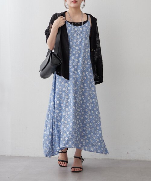 Another Branch olive des olive（アナザーブランチオリーブデオリーブ）の「【India series】アソート柄キャミワンピ（ワンピース・レディース・グレー/ブラック/グリーン/ネイビー/マスタード・FREE）」の15枚目の写真