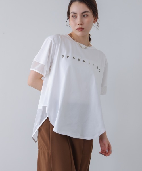 Bou Jeloud(ブージュルード)の「ロゴチュールプルオーバー【GREEENのみ別注ロゴ】(Tシャツ/カットソー・レディース・ブラック/グリーン/チャコールグレー/オフホワイト/ブルー・FREE)」の2枚目の写真