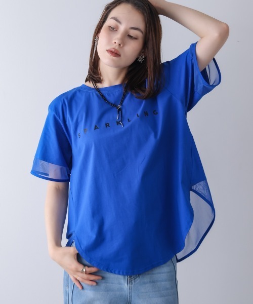 Bou Jeloud(ブージュルード)の「ロゴチュールプルオーバー【GREEENのみ別注ロゴ】(Tシャツ/カットソー・レディース・ブラック/グリーン/チャコールグレー/オフホワイト/ブルー・FREE)」の5枚目の写真