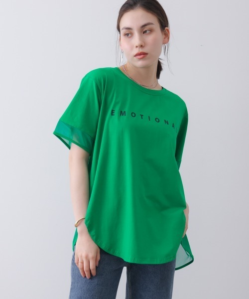 Bou Jeloud(ブージュルード)の「ロゴチュールプルオーバー【GREEENのみ別注ロゴ】(Tシャツ/カットソー・レディース・ブラック/グリーン/チャコールグレー/オフホワイト/ブルー・FREE)」の16枚目の写真