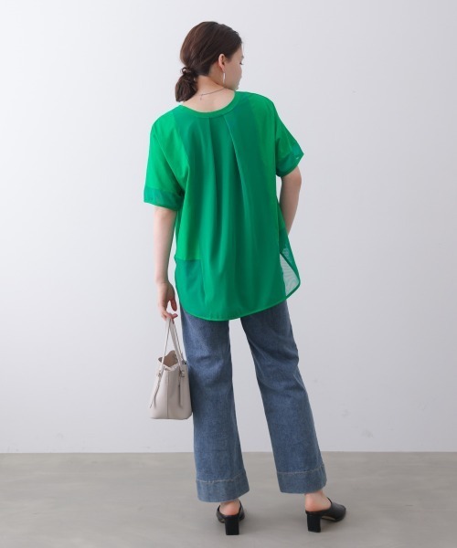 Bou Jeloud(ブージュルード)の「ロゴチュールプルオーバー【GREEENのみ別注ロゴ】(Tシャツ/カットソー・レディース・ブラック/グリーン/チャコールグレー/オフホワイト/ブルー・FREE)」の8枚目の写真