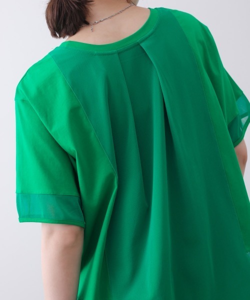 Bou Jeloud(ブージュルード)の「ロゴチュールプルオーバー【GREEENのみ別注ロゴ】(Tシャツ/カットソー・レディース・ブラック/グリーン/チャコールグレー/オフホワイト/ブルー・FREE)」の6枚目の写真