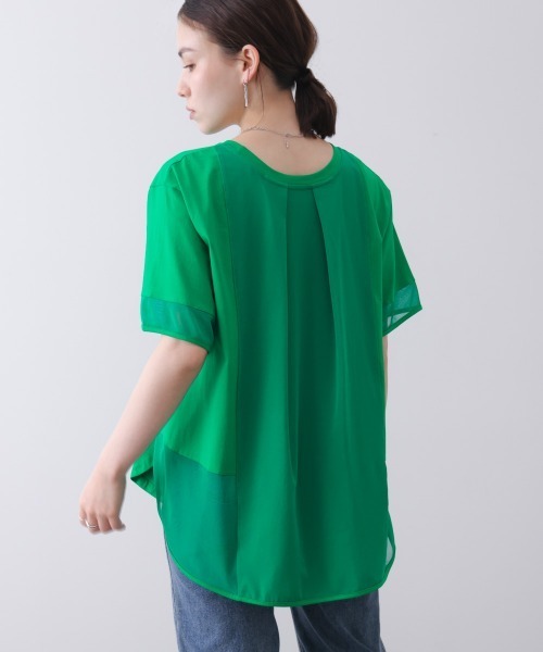Bou Jeloud(ブージュルード)の「ロゴチュールプルオーバー【GREEENのみ別注ロゴ】(Tシャツ/カットソー・レディース・ブラック/グリーン/チャコールグレー/オフホワイト/ブルー・FREE)」の17枚目の写真