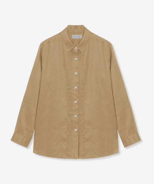 MACKINTOSH LONDON(マッキントッシュ ロンドン)の「リネンストレッチブラウス(シャツ/ブラウス・レディース・ブルー系その他4/ブラック/オフホワイト/ベージュ・40/38)」の3枚目の写真