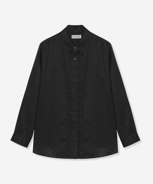 MACKINTOSH LONDON(マッキントッシュ ロンドン)の「リネンストレッチブラウス(シャツ/ブラウス・レディース・ブルー系その他4/ブラック/オフホワイト/ベージュ・40/38)」の2枚目の写真