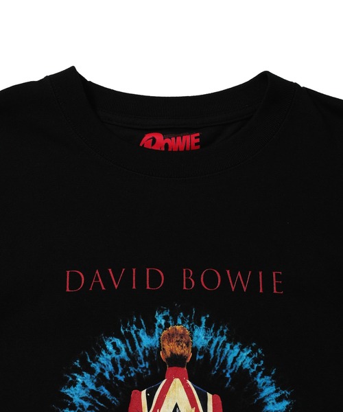 ＪＵＧＬＡＮＳ（ユグランス）の「David Bowie デヴィッドボウイ 半袖 プリント アーティスト Tシャツ ブラック（Tシャツ/カットソー・メンズ・ブラック・M/L/XL）」の3枚目の写真