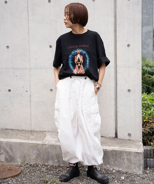 ＪＵＧＬＡＮＳ（ユグランス）の「David Bowie デヴィッドボウイ 半袖 プリント アーティスト Tシャツ ブラック（Tシャツ/カットソー・メンズ・ブラック・M/L/XL）」の22枚目の写真