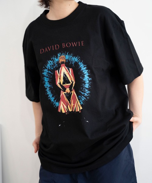 ＪＵＧＬＡＮＳ（ユグランス）の「David Bowie デヴィッドボウイ 半袖 プリント アーティスト Tシャツ ブラック（Tシャツ/カットソー・メンズ・ブラック・M/L/XL）」の16枚目の写真