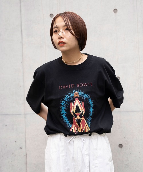 ＪＵＧＬＡＮＳ（ユグランス）の「David Bowie デヴィッドボウイ 半袖 プリント アーティスト Tシャツ ブラック（Tシャツ/カットソー・メンズ・ブラック・M/L/XL）」の19枚目の写真