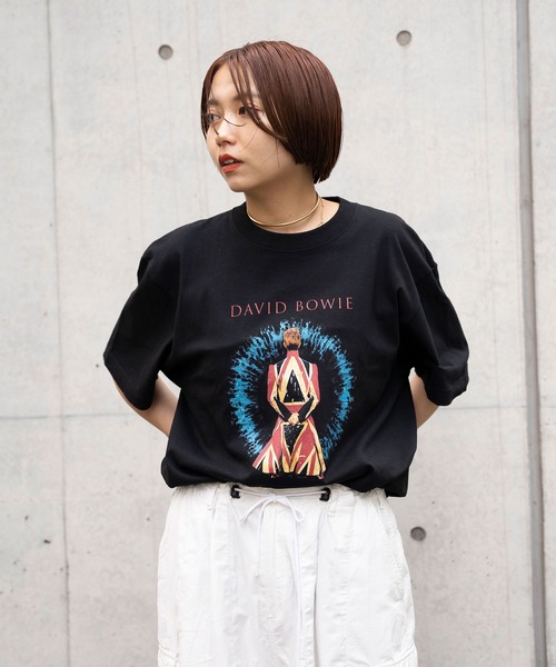 ＪＵＧＬＡＮＳ（ユグランス）の「David Bowie デヴィッドボウイ 半袖 プリント アーティスト Tシャツ ブラック（Tシャツ/カットソー・メンズ・ブラック・M/L/XL）」の20枚目の写真