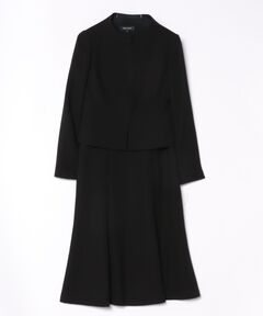 【喪服・礼服】【洗える】/ブラックフォーマル アンサンブル/ジャケット+ワンピース