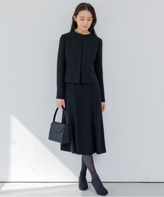 【喪服・礼服】【洗える】/ブラックフォーマル アンサンブル/ジャケット+ワンピース