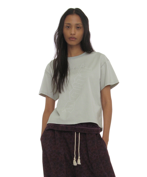 PARTIMENTO WOMEN(パルティメントウィメン)の「DBRプリントレギュラーティー_ミント(Tシャツ/カットソー・レディース・その他・OS)」の1枚目の写真