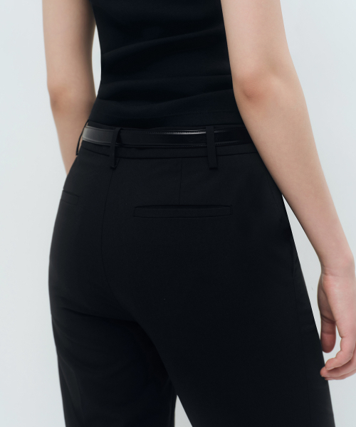 MUSINSA STANDARD WOMAN（ムシンサスタンダードウーマン）の「[クールタンダード] ウィメンズ ローライズ フレア スラックス [ブラック]（スラックス・レディース・その他・31/32/34/25/26/27/28/29/30/24）」の7枚目の写真