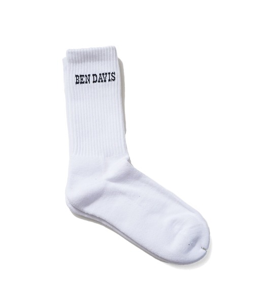 BEN DAVIS（ベンデイビス）の「3P LOGO SOCKS（ソックス/靴下・メンズ・ホワイト/ブラック・FREE）」の6枚目の写真