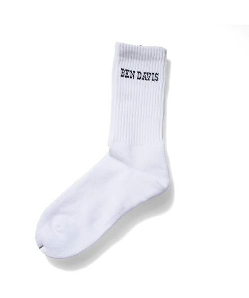 BEN DAVIS（ベンデイビス）の「3P LOGO SOCKS（ソックス/靴下・メンズ・ホワイト/ブラック・FREE）」の7枚目の写真