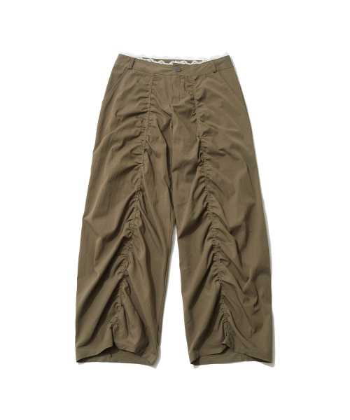 ITZAVIBE(イッザバイブ)の「LACE LAYERED WIDE PANTS - KHAKI(その他パンツ・レディース・その他・MEDIUM/LARGE)」の5枚目の写真