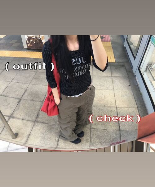 ITZAVIBE(イッザバイブ)の「LACE LAYERED WIDE PANTS - KHAKI(その他パンツ・レディース・その他・MEDIUM/LARGE)」の12枚目の写真