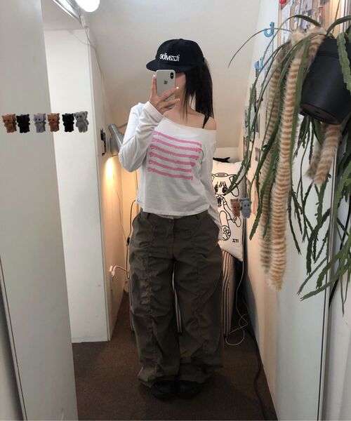 ITZAVIBE(イッザバイブ)の「LACE LAYERED WIDE PANTS - KHAKI(その他パンツ・レディース・その他・MEDIUM/LARGE)」の14枚目の写真