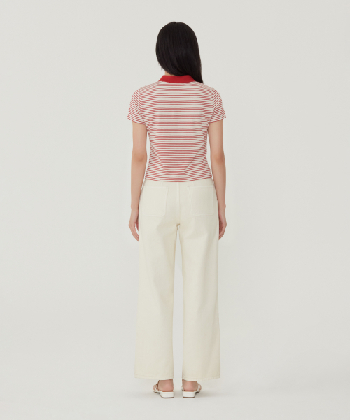 COVERNAT WOMAN（カバーナットウーマン）の「ウィメンズスリムストライプTシャツメランジグレー（Tシャツ/カットソー・レディース・その他・WM/WS）」の5枚目の写真