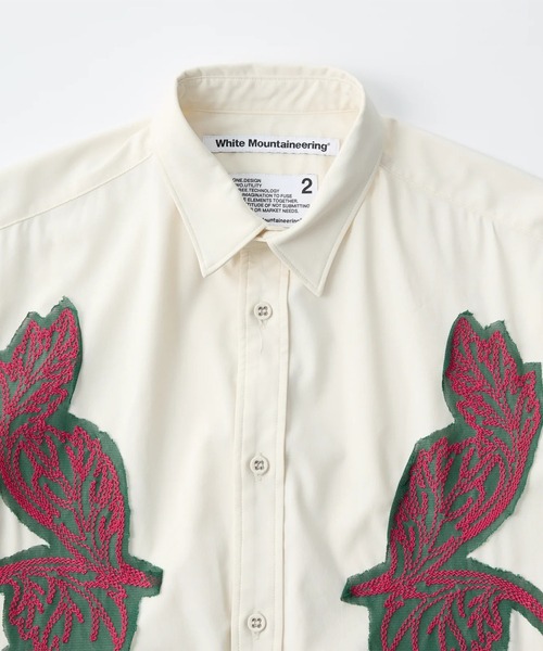 WHITE MOUNTAINEERING（ホワイトマウンテニアリング）の「【White Mountaineering/ホワイトマウンテニアリング】EMBROIDERY SHORT SLEEVE SHIRT（シャツ/ブラウス・メンズ・ネイビー/ホワイト・2/1）」の6枚目の写真