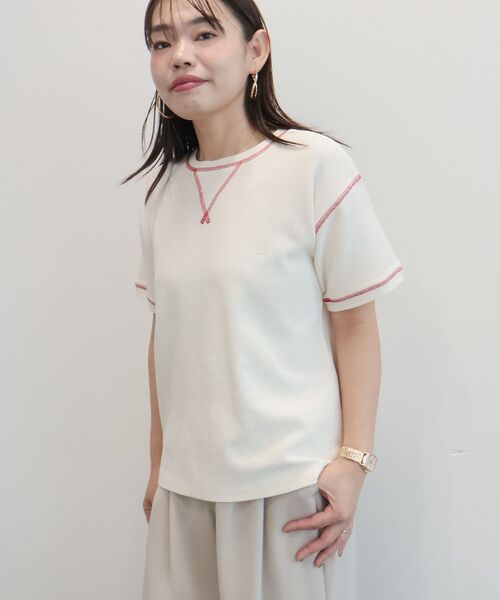 RUSSELL(ラッセル)の「【RUSSELL】ワッフルガゼットTシャツ(Tシャツ/カットソー・レディース・アイボリー・FREE)」の2枚目の写真