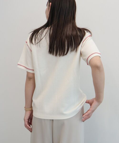 RUSSELL(ラッセル)の「【RUSSELL】ワッフルガゼットTシャツ(Tシャツ/カットソー・レディース・アイボリー・FREE)」の4枚目の写真
