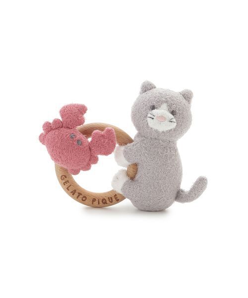 gelato pique(ジェラートピケ)の「【BABY】スムーズィーシーサイドキャットラトル(その他ベビー用品・キッズ・グレー/ブラウン・F)」の1枚目の写真