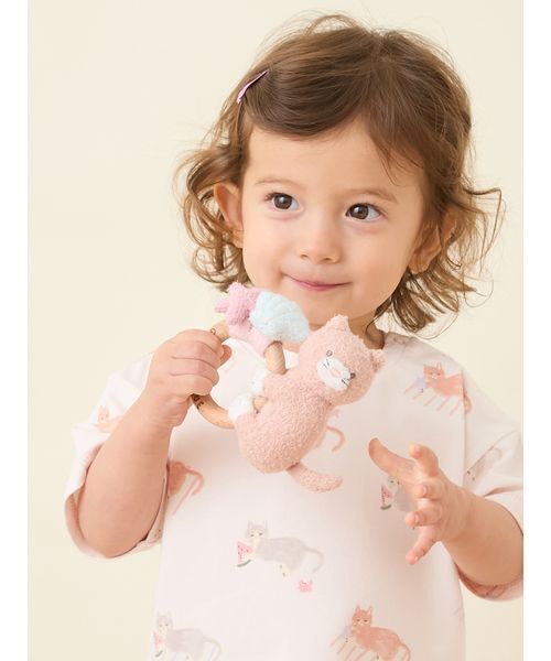 gelato pique(ジェラートピケ)の「【BABY】スムーズィーシーサイドキャットラトル(その他ベビー用品・キッズ・グレー/ブラウン・F)」の4枚目の写真