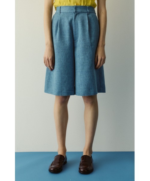 HeRIN.CYE(ヘリンドットサイ)の「Tweed butcher half pants / ツイードブッチャーハーフパンツ(その他パンツ・レディース・ブラック/ライトブルー/ベージュ・36/38)」の3枚目の写真