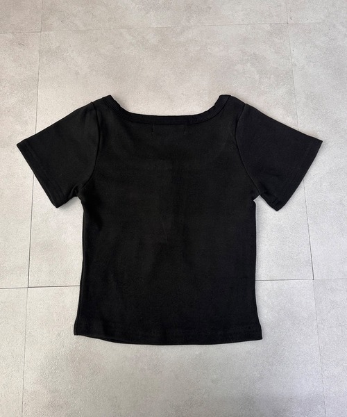 lulufa（ルルファ）の「ベーシック ヘンリーネックT シンプル 半袖（Tシャツ/カットソー・レディース・ブラック/オートミール/ホワイト・FREE）」の16枚目の写真