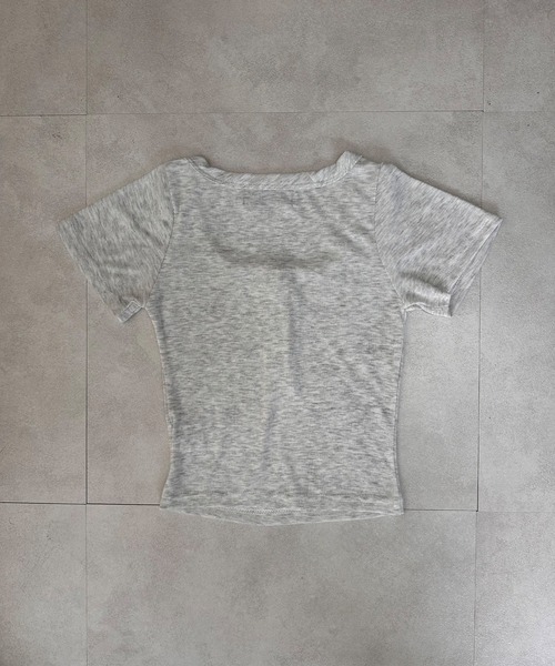 lulufa（ルルファ）の「ベーシック ヘンリーネックT シンプル 半袖（Tシャツ/カットソー・レディース・ブラック/オートミール/ホワイト・FREE）」の18枚目の写真