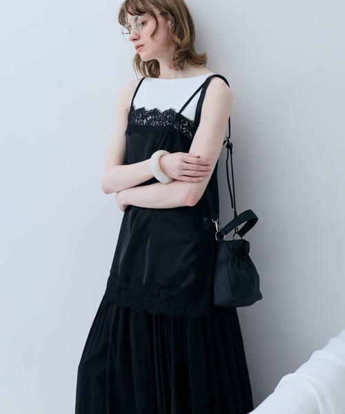 flaeu（フラユ）の「Cotton Gather Volume Skirt（スカート・レディース・ブラック/アイボリー・FREE）」の7枚目の写真