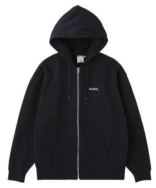 X-girl（エックスガール）の「ARCH LOGO AND FACE PATCH ZIP UP SWEAT HOODIE（パーカー・レディース・アッシュ/ブラック/ネイビー・S/M）」の9枚目の写真