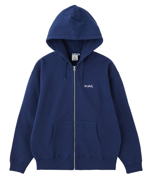 X-girl（エックスガール）の「ARCH LOGO AND FACE PATCH ZIP UP SWEAT HOODIE（パーカー・レディース・アッシュ/ブラック/ネイビー・S/M）」の12枚目の写真