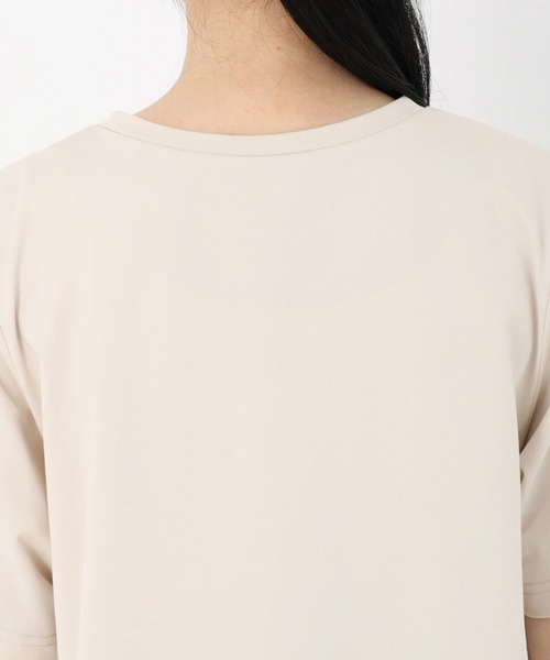 STRAWBERRY-FIELDS(ストロベリーフィールズ)の「ファンクショナル天竺_シフォンプリーツドッキングカットソー(Tシャツ/カットソー・レディース・ベージュ/ネイビー/ホワイト/ブラック・2)」の10枚目の写真