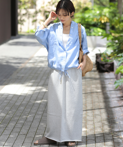 JOURNAL STANDARD relume(ジャーナルスタンダード レリューム)の「カラーリネンドロストシャツ(シャツ/ブラウス・レディース・イエロー系その他/ホワイト/ブルー系その他/ダークブルー・FREE)」の18枚目の写真