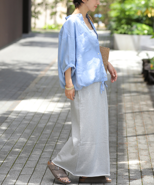 JOURNAL STANDARD relume(ジャーナルスタンダード レリューム)の「カラーリネンドロストシャツ(シャツ/ブラウス・レディース・イエロー系その他/ホワイト/ブルー系その他/ダークブルー・FREE)」の19枚目の写真