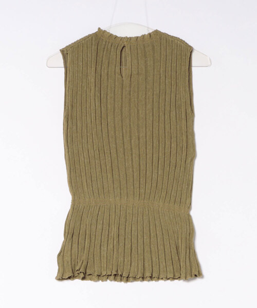 LAULEN（ローレン）の「random rib browsing knit /ランダムリブブラウジングニット（ニット/セーター・レディース・ブラック/オートミール/カーキ・FREE）」の4枚目の写真