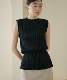 random rib browsing knit /ランダムリブブラウジングニット