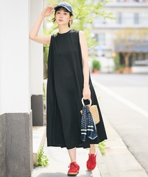 coca（coca） | ライトエンボス　マキシ丈ノースリーブワンピース(ワンピース)