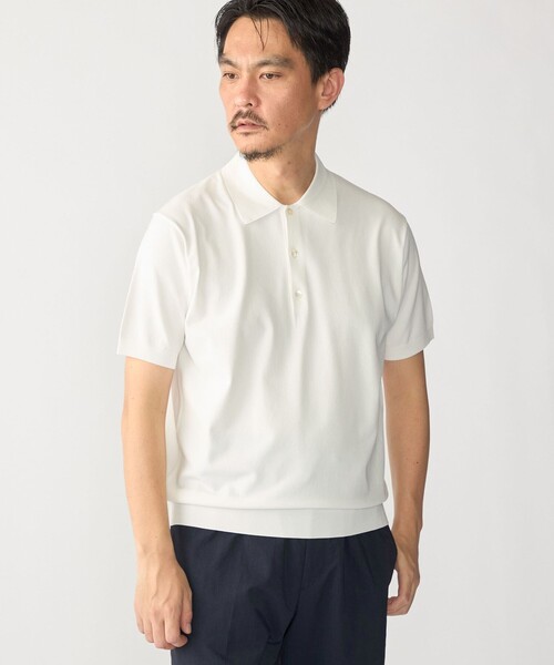 SHIPS(シップス)の「SHIPS:〈洗濯機可能/接触冷感〉ファンクション ショート スリーブ ニット ポロシャツ(ニット/セーター・メンズ・トップグレー/ホワイト/ライム/ブラック・MEDIUM/X-LARGE/SMALL/LARGE)」の10枚目の写真