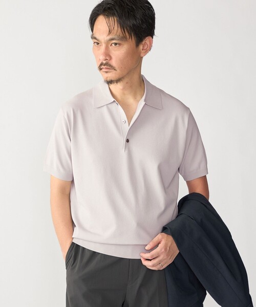 SHIPS(シップス)の「SHIPS:〈洗濯機可能/接触冷感〉ファンクション ショート スリーブ ニット ポロシャツ(ニット/セーター・メンズ・トップグレー/ホワイト/ライム/ブラック・MEDIUM/X-LARGE/SMALL/LARGE)」の14枚目の写真